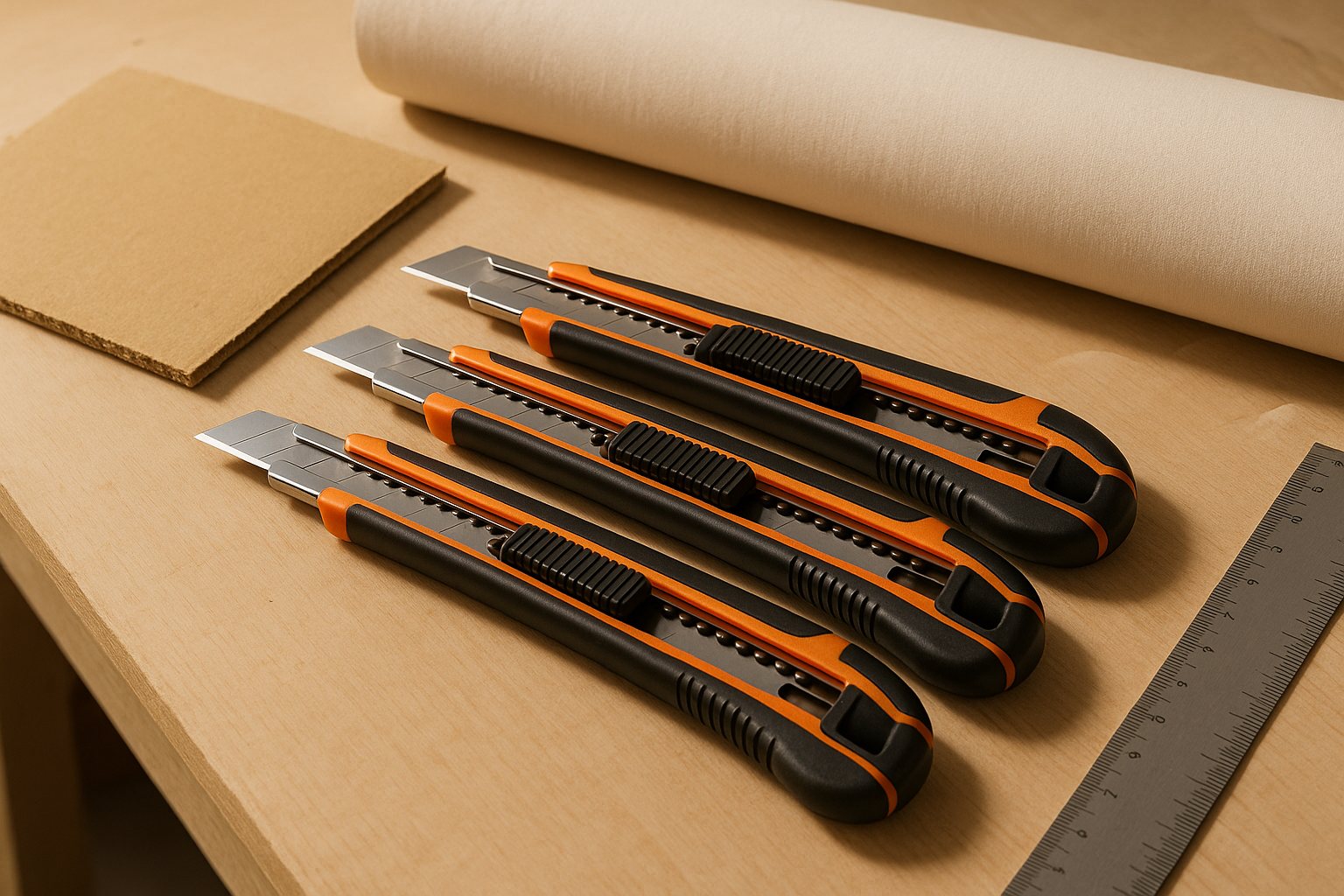 CRAFTUS Cuttermesser-Set: Warum drei Messer auf der Baustelle sinnvoll sind
